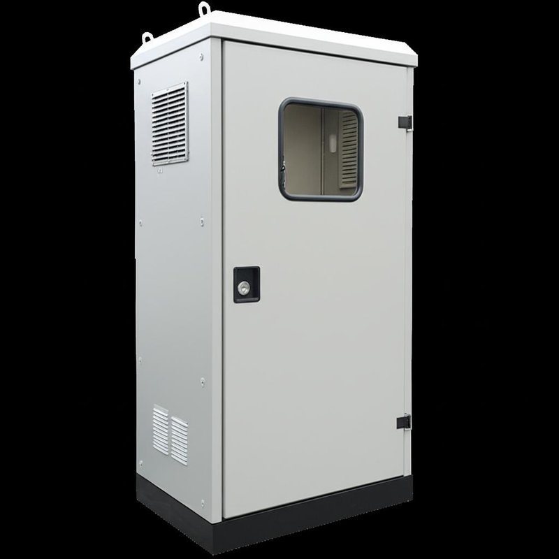 800*800*2100mm Weatherproof Telecom Enclosure with -48VDC Illumination Lamp and IP66 Protection Level